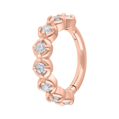 Glamorous Hinged Ring<!--5e68b848b24ff--> - Rosegold