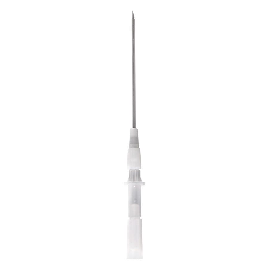 Optiva Piercing Kanüle aus Chirurgenstahl Einzelne Optiva Kanüle aus Chirurgenstahl auf weißem Hintergrund