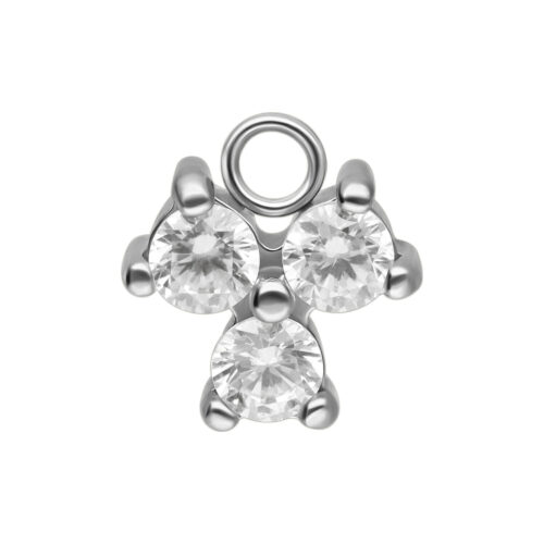 Crystal Trinity Pendant - Silvercoloured Metal