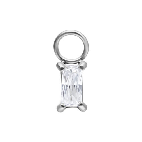 Piercing Charm Baguette - Silvercoloured Metal