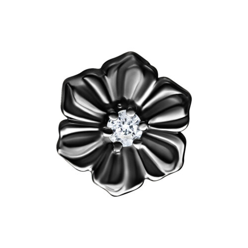 Push Fit Hibiscus Attachment  for Bioplast - Black Metal
