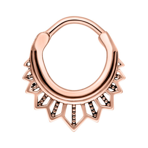 Tigerlily Septum Clicker<!--5d4c1c7071db9--> - Rosegold