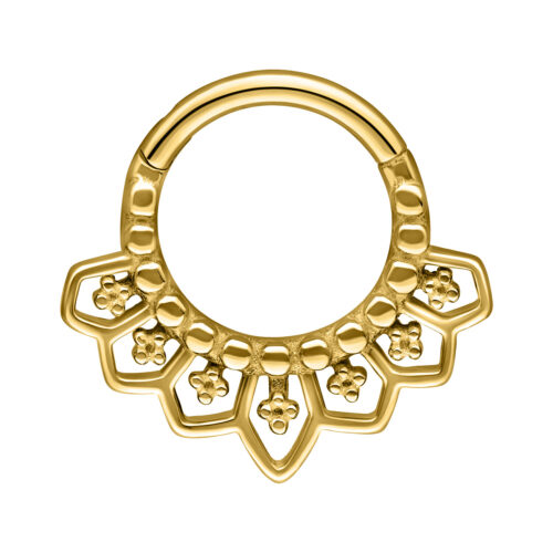 Cathedral Septum Clicker<!--63a2dc7fcc9a0--> - Golden Metal