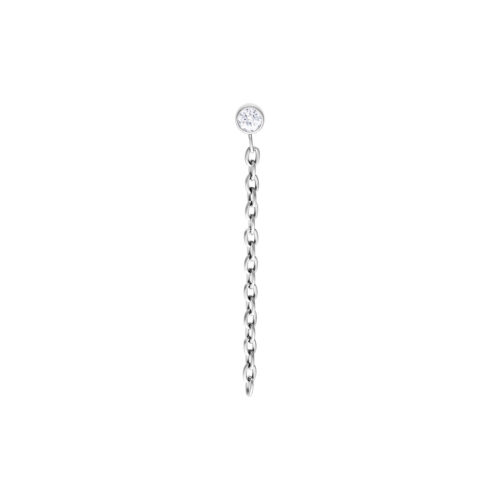 Push Fit Crystal Chain Attachmen - Silvercoloured Metal
