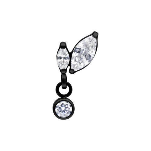 Push Fit Double Marquise with Drop Attachment