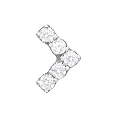 Push Fit V-Shape Aufsatz - Silvercoloured Metal