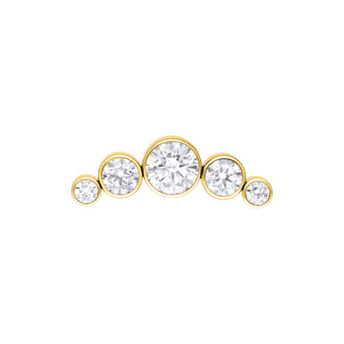 Push Fit 3 Crystal Bow Attachment - Golden Metal