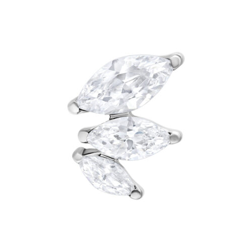 Push Fit Belle Crystal Attachment - Silvercoloured Metal