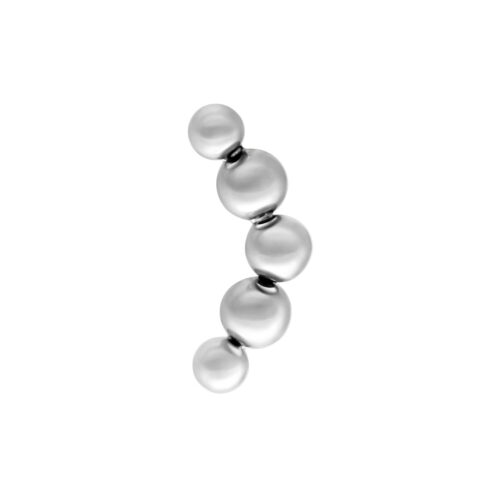 Push Fit Curved Ball Attachment - Silvercoloured Metal