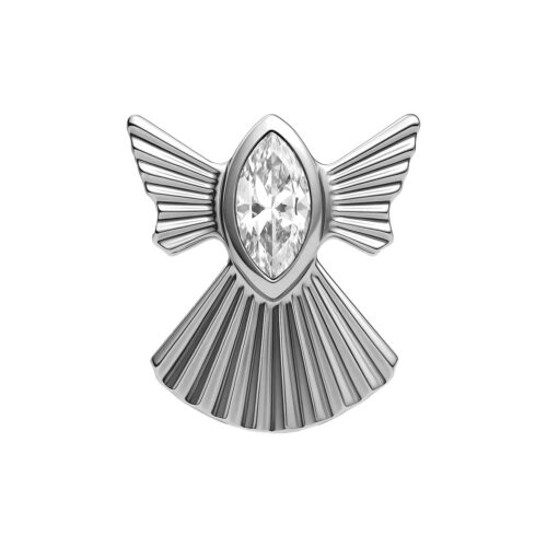 Push Fit Winter Snow Angel Attachment - Silvercoloured Metal