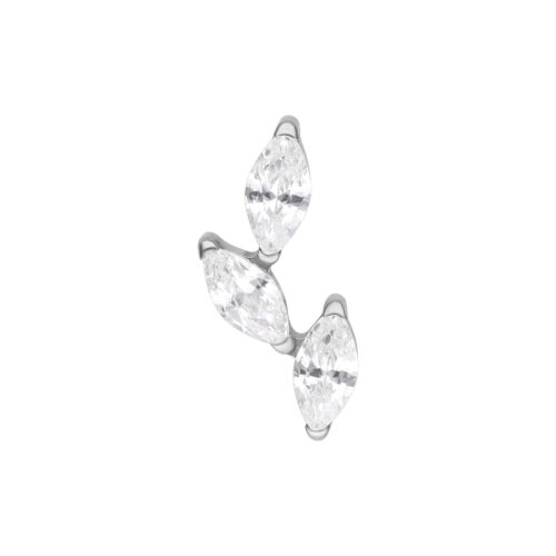 Push Fit Crystal Branch Attachment - Silvercoloured Metal
