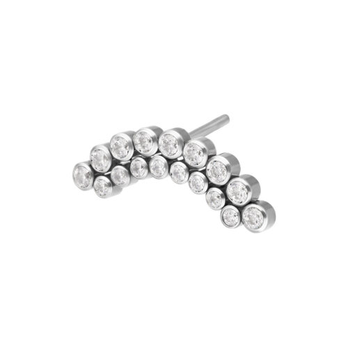 Push Fit Apsara Attachment - Silvercoloured Metal