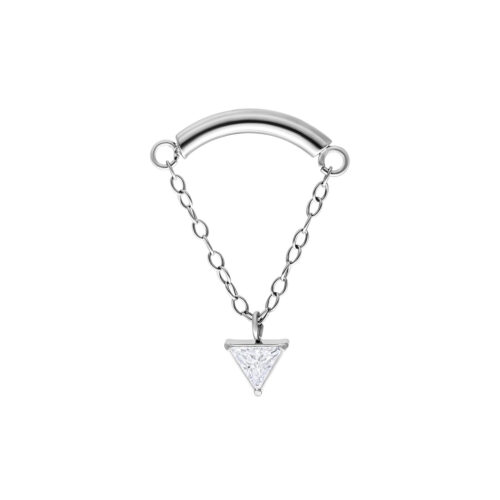 Triangle Hidden Helix Push Fit Aufsatz - Silvercoloured Metal