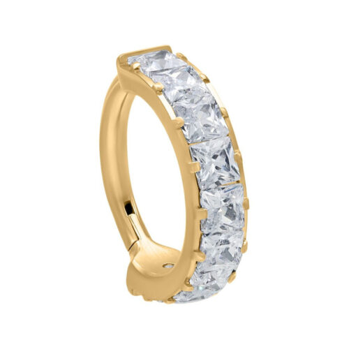 Anello Grande Crystal Titanio