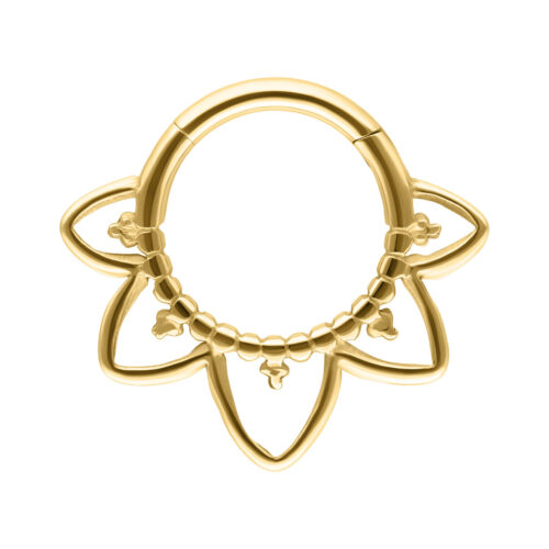 Oriental Septum Clicker - Golden Metal