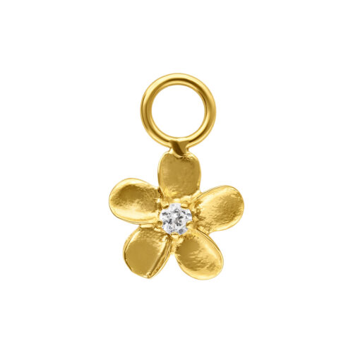 Flower Pendant - Golden Metal