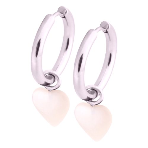 Little Heart Hoops White