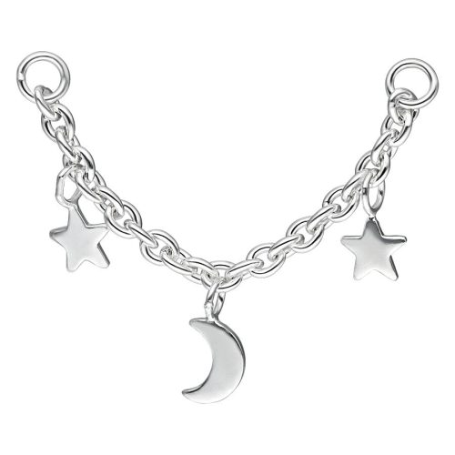 Moon & Stars Piercing Connection Chain
