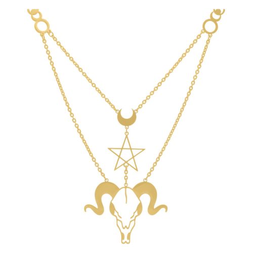 Dark Aries Necklace - Golden Metal