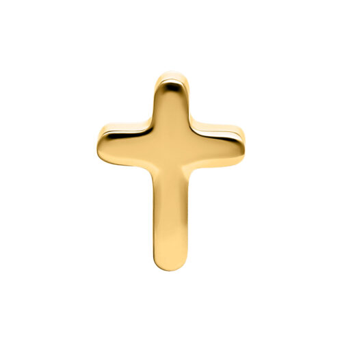 Push Fit Little Cross Attachment - Golden Metal