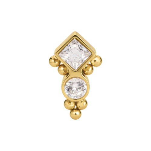 Push Fit Bubble Ornament Attachment - Golden Metal