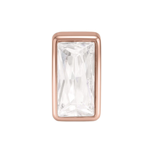 Push Fit Baguette Crystal Attachment - Rosegold