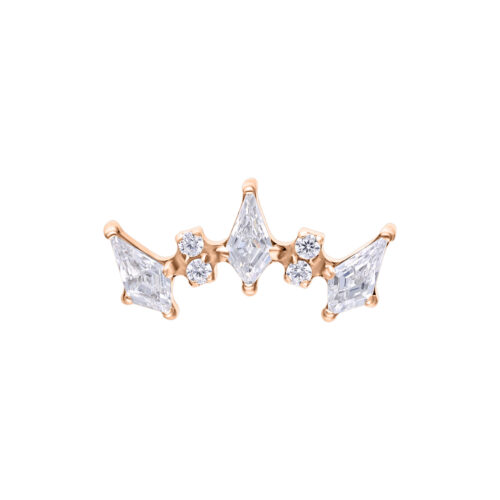 Push Fit Crystal Kite Arch Attachment - Rosegold