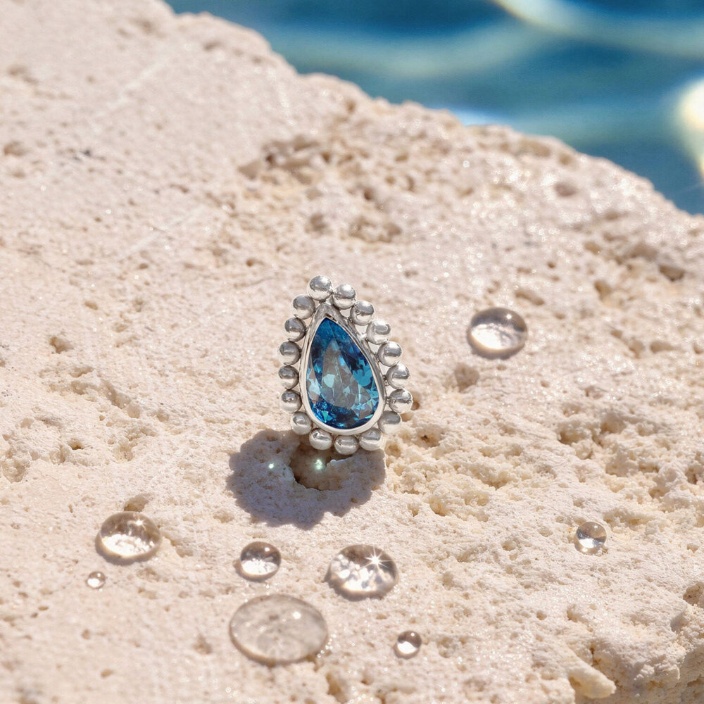 Titan Zirconline® - Push Fit Turquoise Crystal Azure Drop