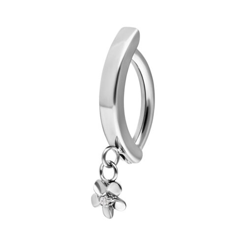 Belly Arch Clicker with Flower Pendant