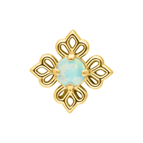 Push Fit Synthetic Opal Flower Ornament Attachment