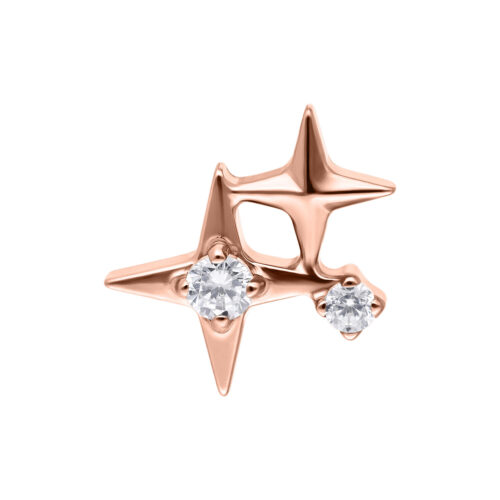 Push Fit Star Sparkle Attachment - Rosegold