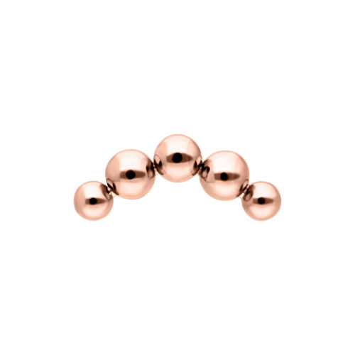 Push Fit Curved Ball Attachment - Rosegold