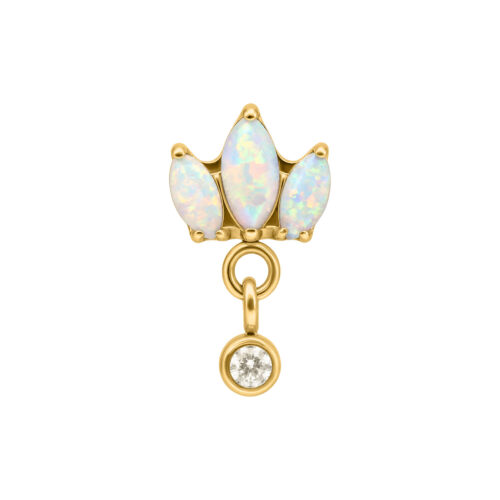 Push Fit Opal Lotus Attachment - Golden Metal