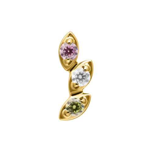 Push Fit Peridot Blush Cascade Attachment - Golden Metal
