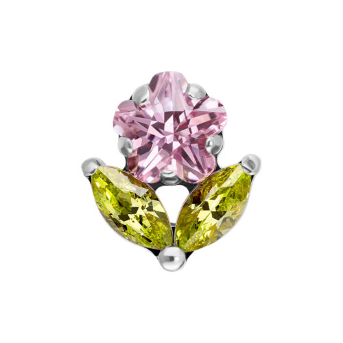 Push Fit Peridot Blush Flower Attachment