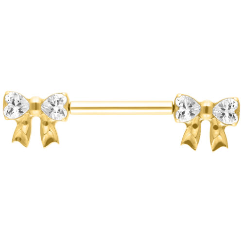 Crystal Bow Push Fit Barbell