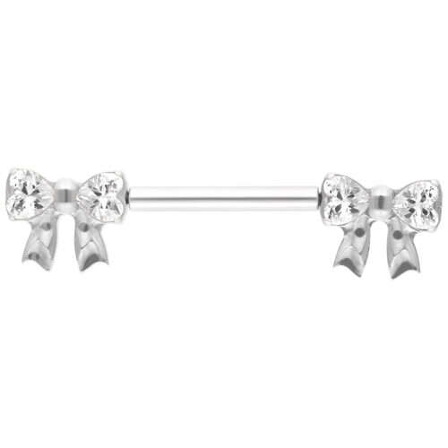 Crystal Bow Push Fit Barbell